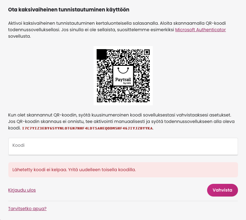 2FA QR code number wrong FI.png