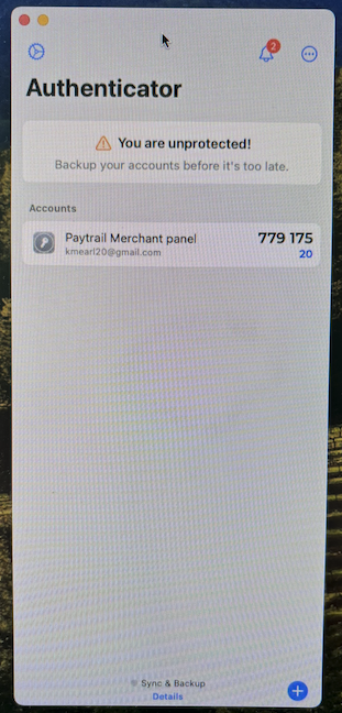 Six-digit verification code displayed in Authenticator App by 2stable