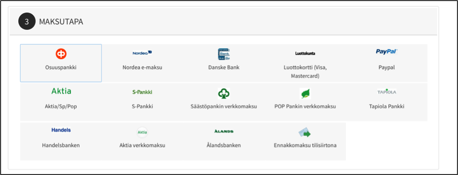Payment method icons displayed clearly in checkout